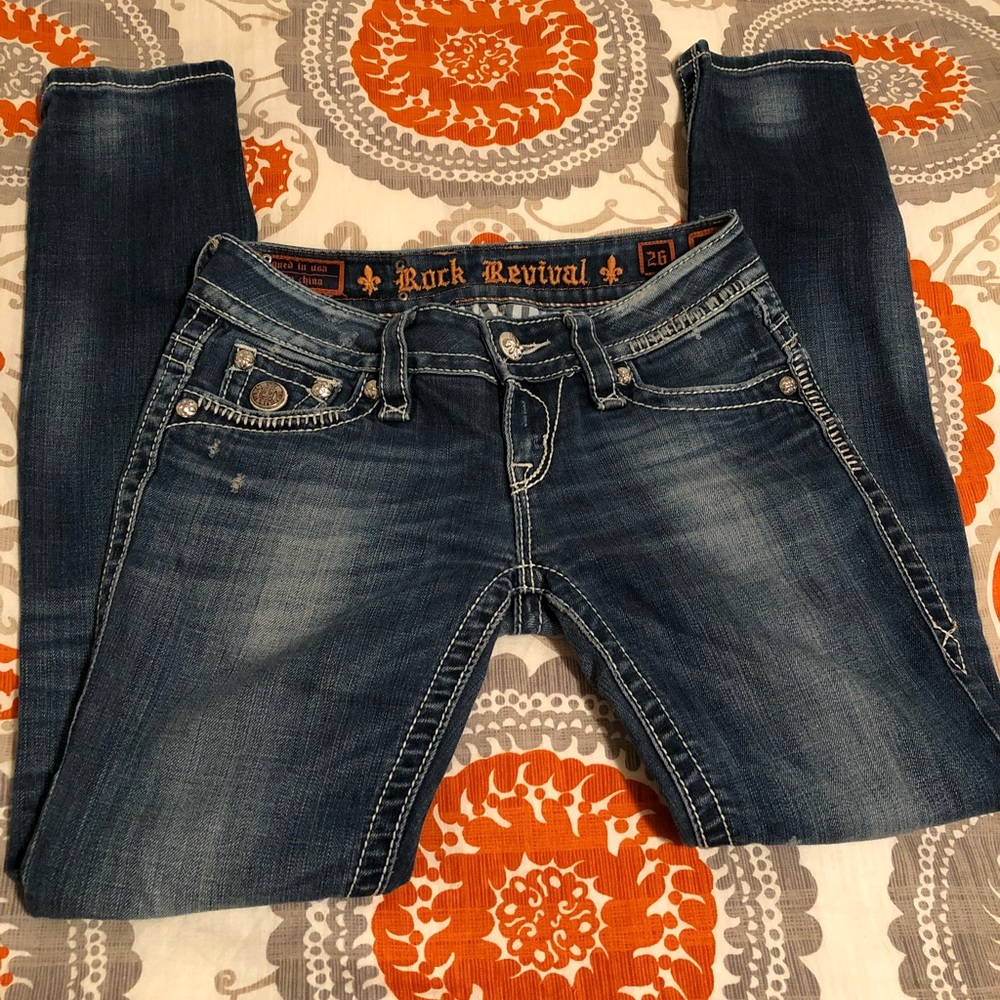 Rock Revival old school skinny jeans.